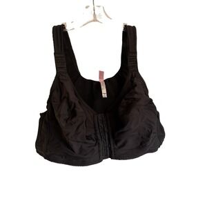 Comfort Choice Front Hook Posture Bra Black 48B 27-0585-3 Support Wide Straps